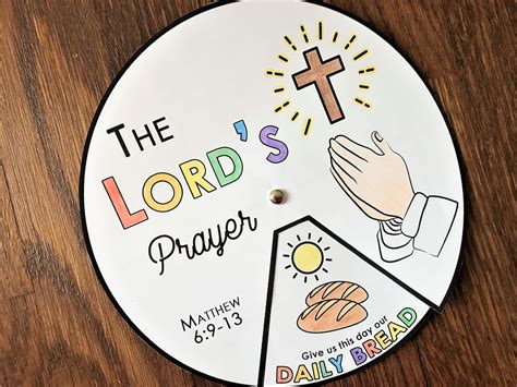 The Lord's Prayer Coloring Wheel Printable Bible - Etsy