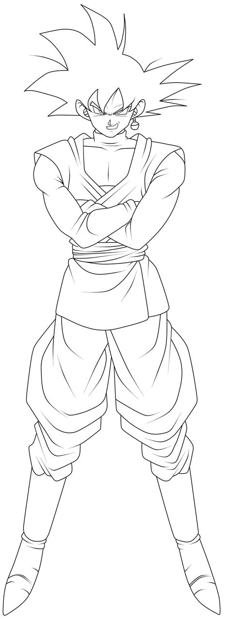 Goku Black Lineart by ChronoFz on DeviantArt