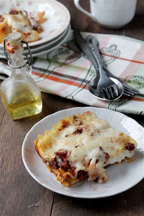 Lasagna Bolognese with Bechamel Sauce | diethood.com