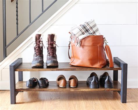 Entryway DIY Shoe Rack - Angela Marie Made