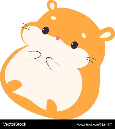 Cute adorable hamster pet animal cartoon Vector Image