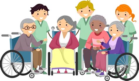 Illustration of Senior Citizens Chatting with their Caregivers - Jetzt einkaufen