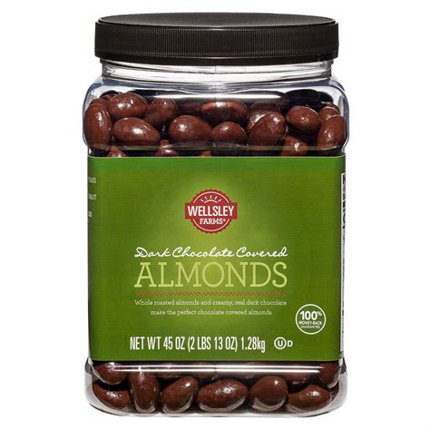 Wellsley Farms Dark Chocolate Covered Almonds, 45 oz. - BJs WholeSale Club