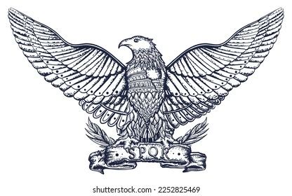 Ancient Rome Eagle Symbol Roman Empire Stock Vector (Royalty Free ...