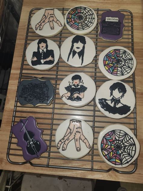 Wednesday addams cookies in 2024 | Avengers birthday cakes, Birthday ...