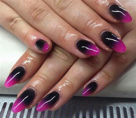 Black pink ombre gradient nails | Pink nail art designs, Pink ombre nails, Ombre nail designs