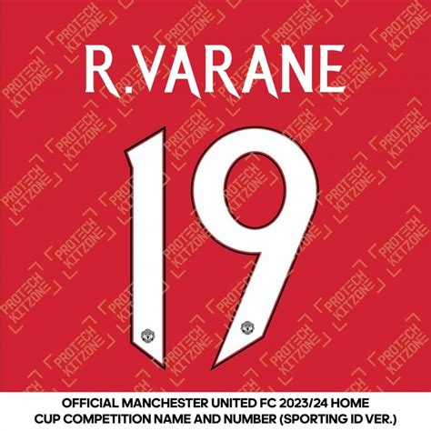 R. Varane 19 (Official Manchester United FC 2023/24 Home ...