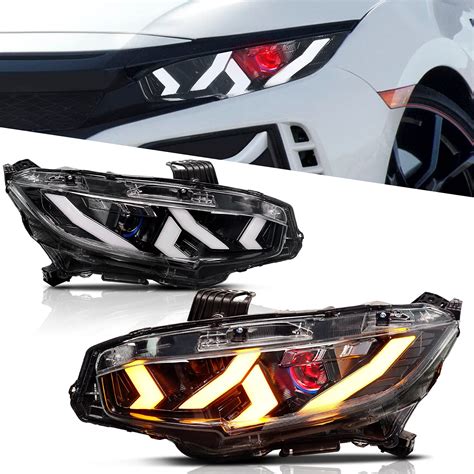 Buy Archaic Projector Headlights Assembly for 10th Gen Honda Civic 2016 ...