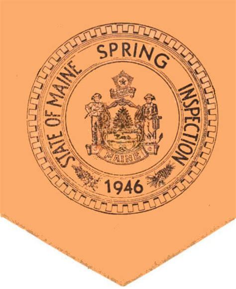 1946 Maine Fall Inspection Sticker - $20.00 : Bob Hoyts Classic ...