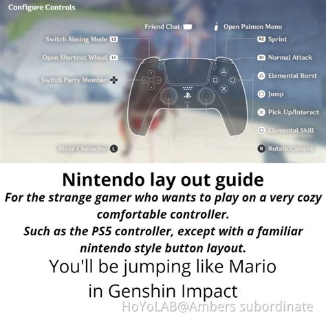 A fully mapped layout guide for that Nintendo control style on your PS5 controller Genshin ...