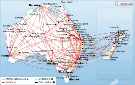 Qantas World Route Map