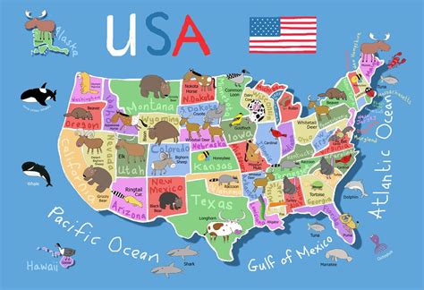 Printable Map Of The Usa Lots Of Free Printables For - vrogue.co