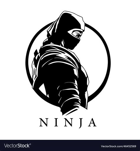 Ninja mascot logo template creative Royalty Free Vector