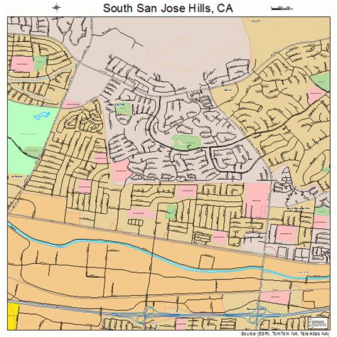 South San Jose Hills California Street Map 0673290