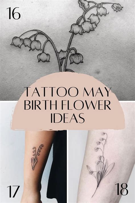 May Birth Flower Tattoo Ideas {Lily of the Valley} - TattooGlee | Birth ...