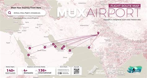 Multan Flight Route Map | Pakistan Atlas