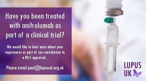 Have you been treated with anifrolumab (as part o... - LUPUS UK