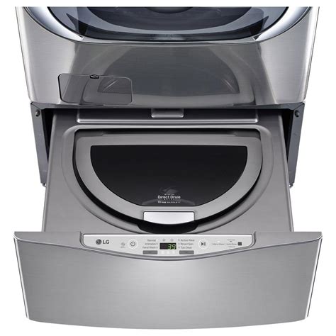 LG Electronics 27 in. 1.0 cu. ft. SideKick Pedestal Washer in Graphite ...