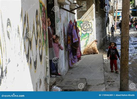 Palestinians in the Rafah Refugee Camp in the Southern Gaza Strip Editorial Stock Image - Image ...