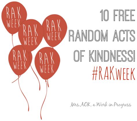 10 Free Random Acts of Kindness #RAKweek Family Volunteer Ideas, Volunteering With Children ...
