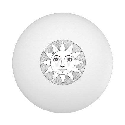 Smiling Sun Face Black and white Astronomy Symbol Ping Pong Ball | Zazzle.com | Mason jar ...