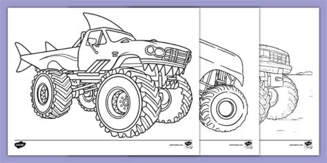 Monster Energy Race Trucks Coloring Pages