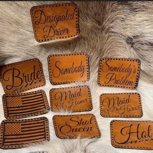 Custom Leather Patches Personalized Leather Patch Sew on Leather Patch ...