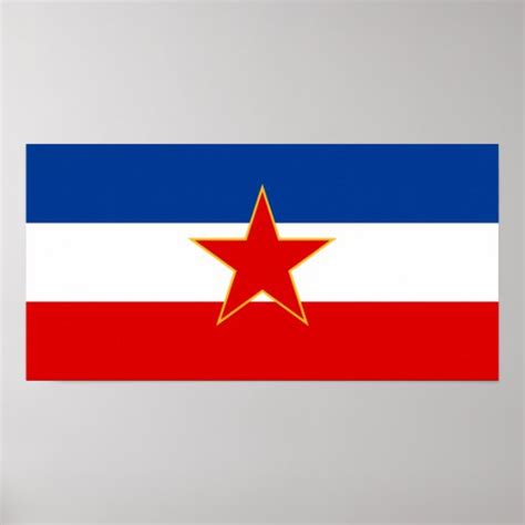 Flag of Yugoslavia (1945-1992) Poster | Zazzle