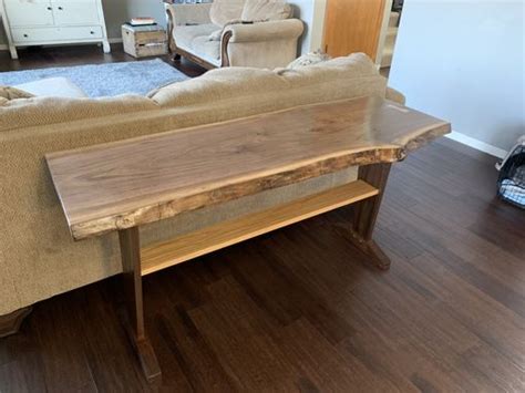 Buy Custom Made Live Edge Walnut Sofa Table, made to order from Dovetails And Dadoes ...