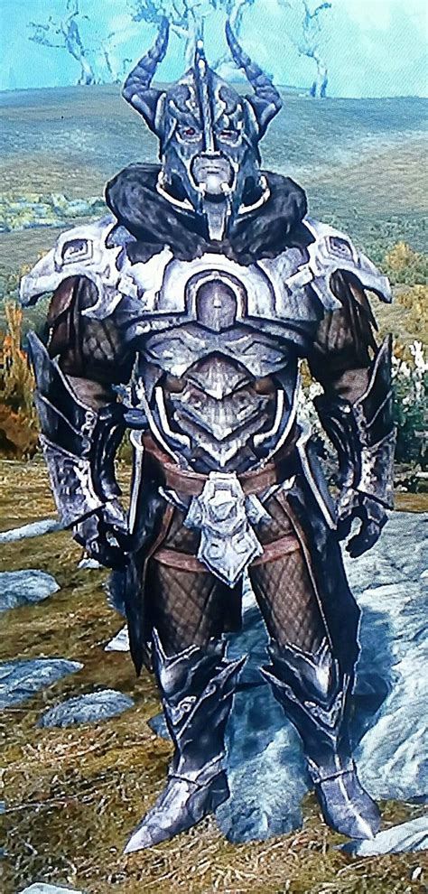 "Warlord" By Greg Dragonplate Helmet Nordic Carved Armor Ebony Gauntlets Ebony Boots | Skyrim ...