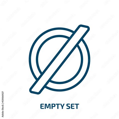 empty set symbol icon from signs collection. Thin linear empty set symbol, empty, business ...