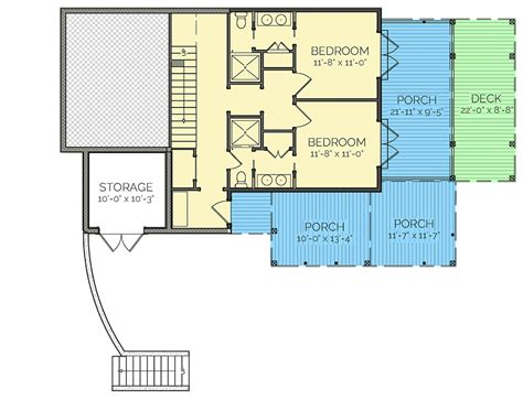 Plan 130031LLS: Exclusive Waterfront Cottage Plan with Main-Floor Master Bed | Cottage plan ...