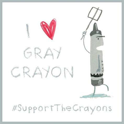 Gray crayon image | Crayon, Book character day, Art classroom