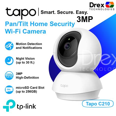 TP-LINK Tapo C210 3Mp PanTilt Home Security Wifi Camera 360 | Lazada PH