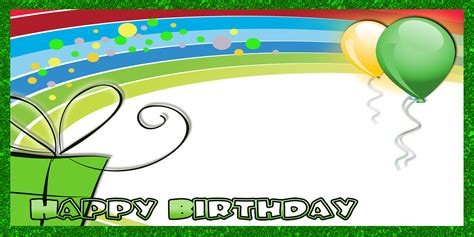 Happy Birthday Banner - Green Rainbow - Vinyl Banners | Gatorprints