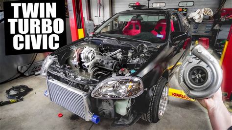 FABRICATING THE TWIN-TURBO HONDA CIVIC - Pt. 1 - YouTube