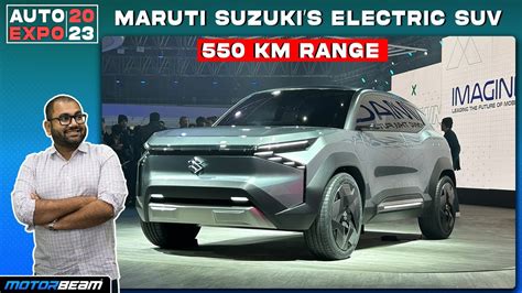 Maruti Suzuki EVX Electric SUV With 550 KMs Range | 2023 Auto Expo ...