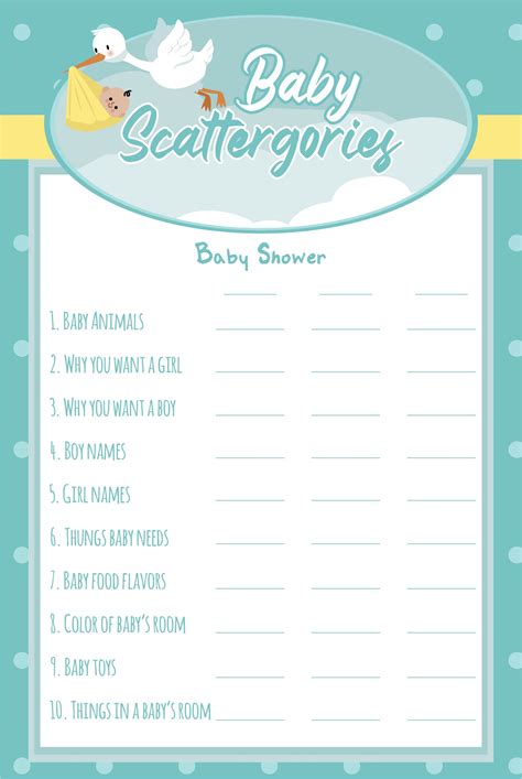 Bridal Scattergories Sheets - 6 Free PDF Printables | Printablee