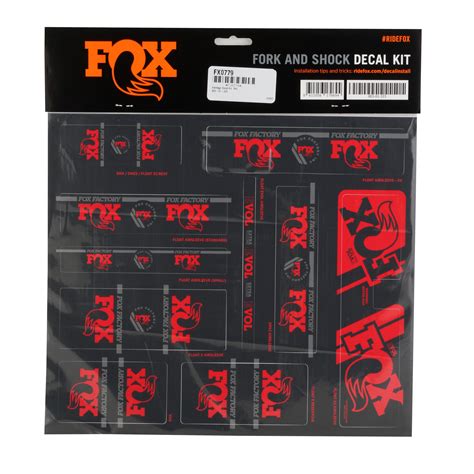 Fox Shox Heritage Decal Kit, Red | Bikeparts.Com