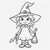 Schattige Heks Kleurplaat Schets Tekening Vector Vleugel  sketch template