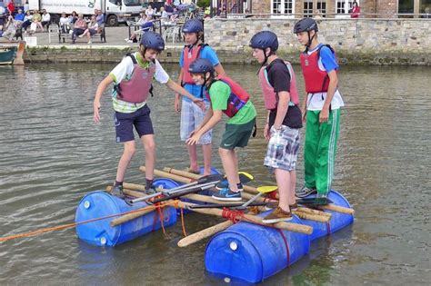 Adventure camp_Raft building | Raft building, Adventure camping, Building for kids