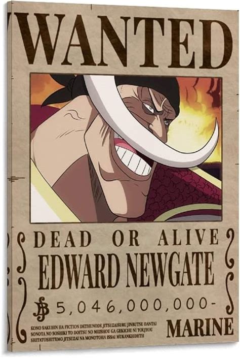 Amazon.de: GUAHUA One Piece WhiteBeard Bounty Series Anime-Poster auf ...