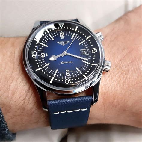 Longines The Legend Diver 42mm Blue Dial Automatic Blue Canvas... for $2,278 for sale from a ...