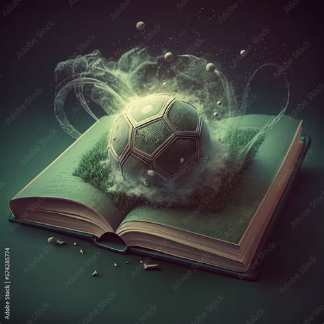 Soccer Ball as Book Cover Representation Stock Illustration | Adobe Stock