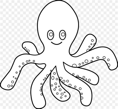 Octopus Black And White Clip Art, PNG, 5389x5007px, Watercolor, Cartoon ...