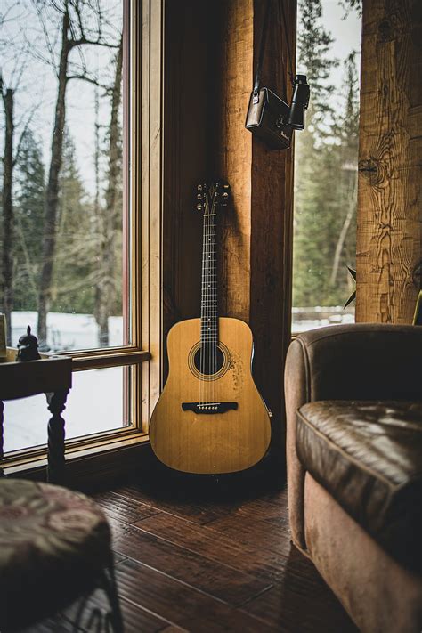 Acoustic guitar, guitar, musical instrument, brown, wooden, HD phone wallpaper | Peakpx
