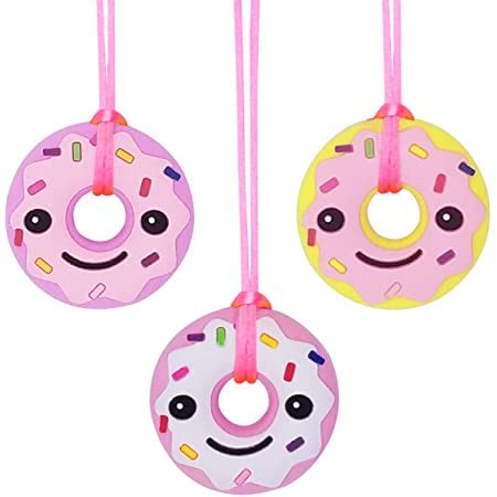 Amazon.com : Sensory Chew Necklace for Kids, Girls (3 Pack) - Oral Sensory Chew Toys Teether ...