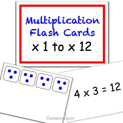 Multiplication Flash Cards Printable