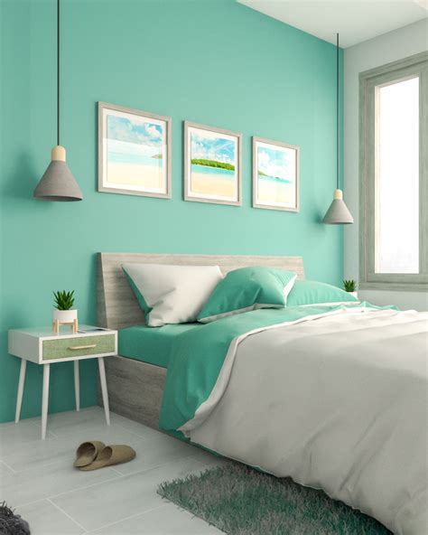 Teal and Grey Bedroom Decor Idea - roomdsign.com