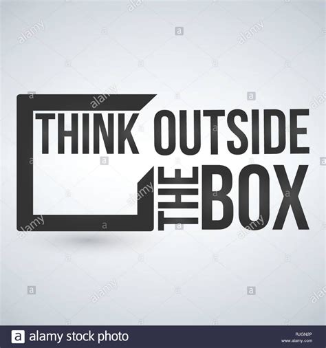 Think outside the box concept . vector illustration isolated on white ...